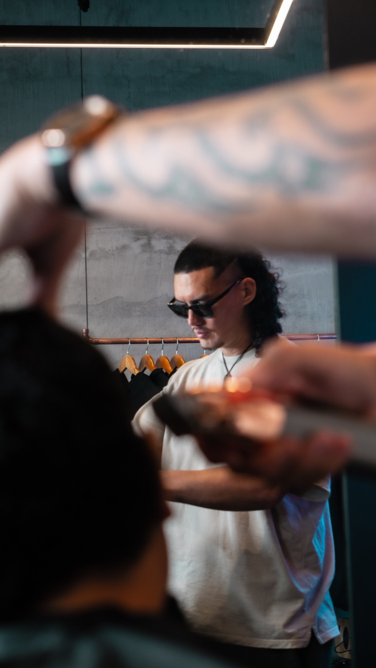 Jabez working inside Jabez Makawe Studio